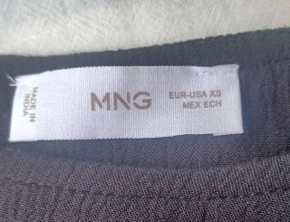 Blusa negra Mango Teen manga larga