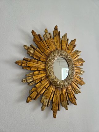 Specchio Sole Vintage Dorato