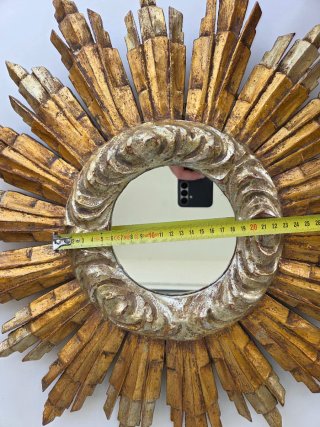 Specchio Sole Vintage Dorato