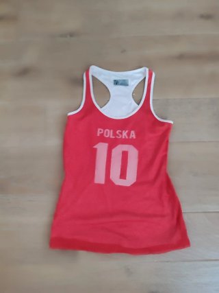 Camiseta tirantes POLSKA 10 roja