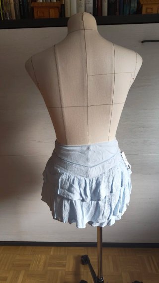 Falda pantalón volantes verano azul Talla S