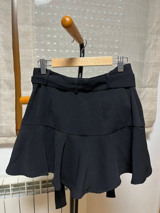Falda pantalón Zara lazos negra Talla S