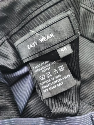 Traje hombre Easy Wear Talla 46. Azul grisáceo.