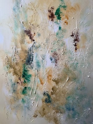 Bruma dorada. Cuadro GRANDE abstracto (100x70)