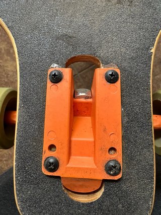 Longboard azul y naranja