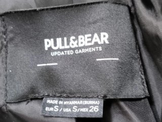 Cazadora Biker Piel Sintética Negra Pull&Bear