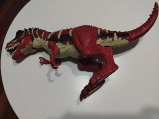Juguete Dinosaurio Rojo y Negro