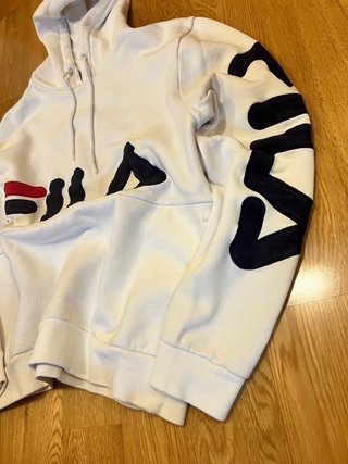Sudadera Fila Blanca Logo Grande 90s Y2K