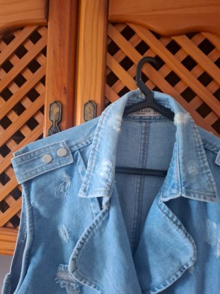 Chaleco vaquero Zalando oversize S roto