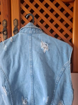 Chaleco vaquero Zalando oversize S roto