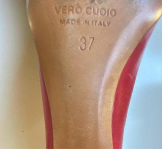 Zapatos Salón Piel Rojo italianos Kammi T 37