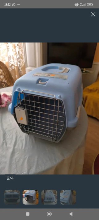 Transportín perro/gato azul/gris