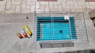 Jaula para conejo/hámster con bebederos
