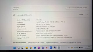 Microsoft Surface Go 4G/LTE 8GB/128GB + Teclado