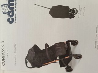 Silla de paseo CAM compass 2.0 negra con detalles