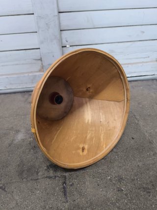 Lámpara de techo madera laminada y metal
