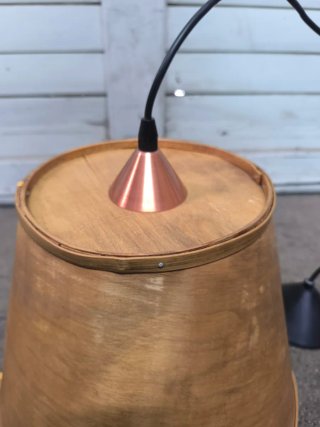 Lámpara de techo madera laminada y metal