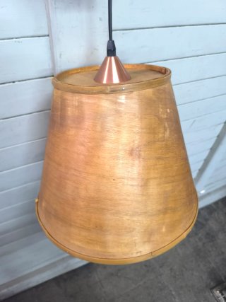 Lámpara de techo madera laminada y metal