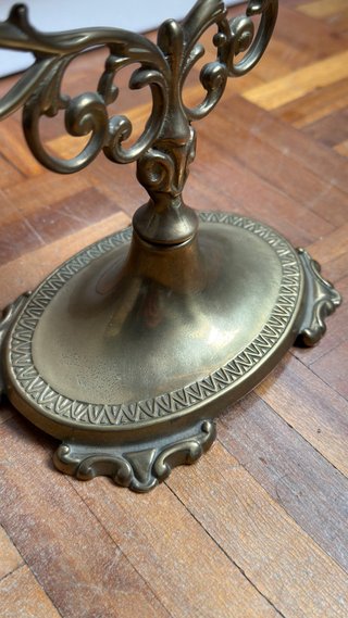 Espejo antiguo Art Nouveau latón mujer bronce