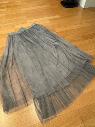Falda tul gris marengo