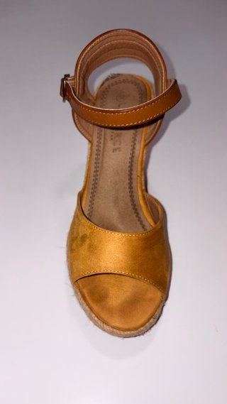 Sandalias cuña esparto y ante LAPIERCE