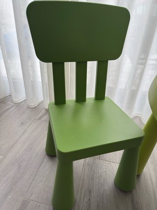 Mesa y 2 Sillas Infantiles IKEA Verde