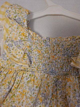 Vestido niña talla 4 floral amarillo