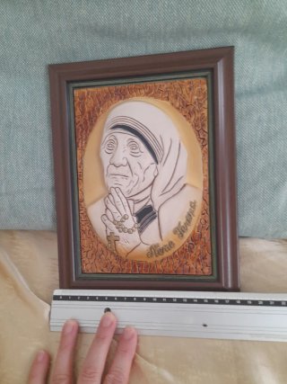 Cornice Madre Teresa di Calcutta in ceramica