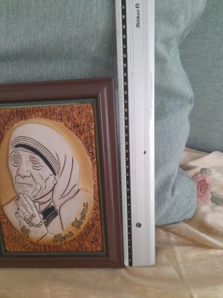 Cornice Madre Teresa di Calcutta in ceramica
