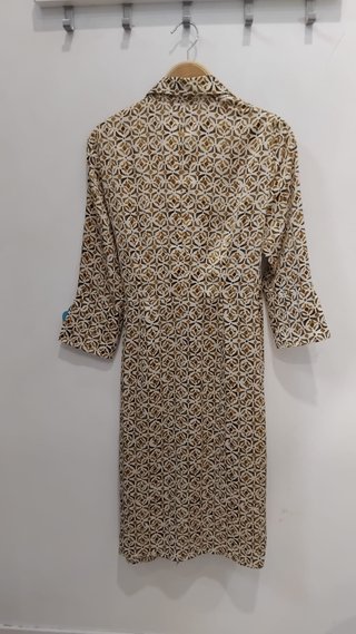 Vestido Cruzado Simorra Beige y Marrón
