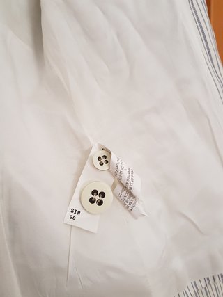 Blazer Zara Basic Raya Diplomática Azul Talla S