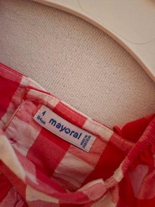 Vestido cuadros Mayoral Talla 4