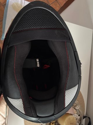 Casco moto infantil diseño dragón rojo