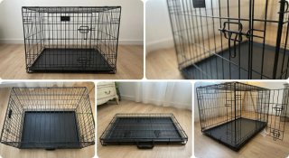 Jaula Perro Metálica Plegable Grande 107cm