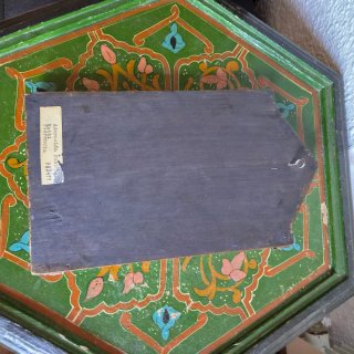 Tríptico madera religioso antiguo