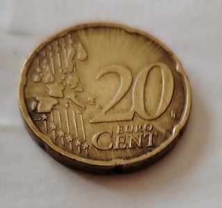20 Céntimos Alemania 2002 Error Acuñación Raro