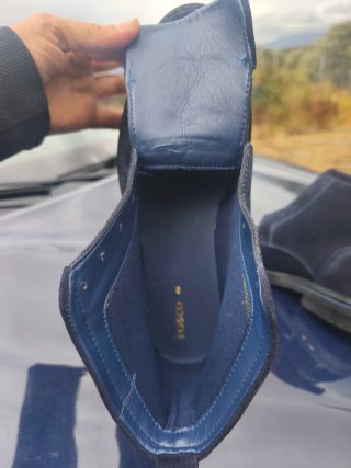 Botines de hombre azul