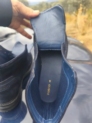 Botines de hombre azul
