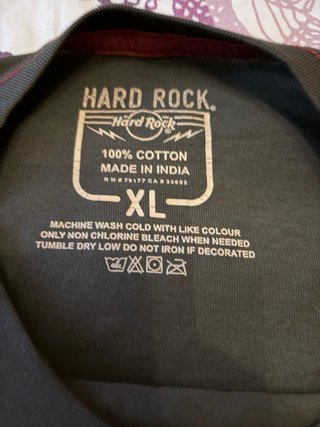 Camiseta Hard Rock Cafe XL Negra