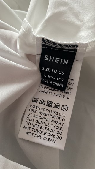 Blusa Shein blanca manga corta