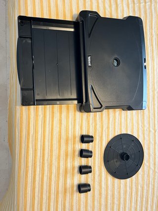 Elevamonitor con cajón y base giratoria