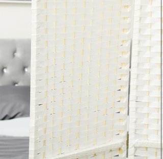 Biombo HOMCOM 4 Paneles Blanco