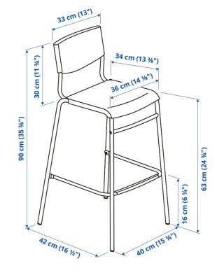 Set 2 taburetes STIG Ikea