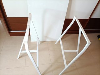 Mesa Ikea Linnmon y caballetes Lerberg blanco