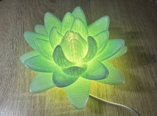 Lámpara Flor Loto 3D USB - Luz Ambiente