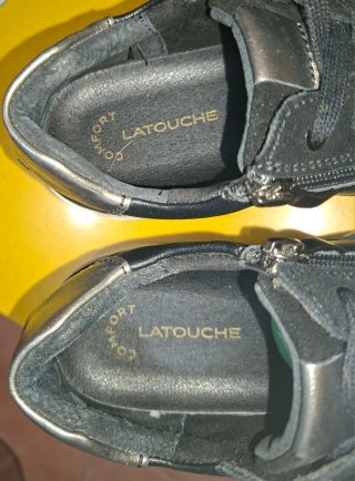 Zapatillas Latouche Talla 39 Negro/Plata