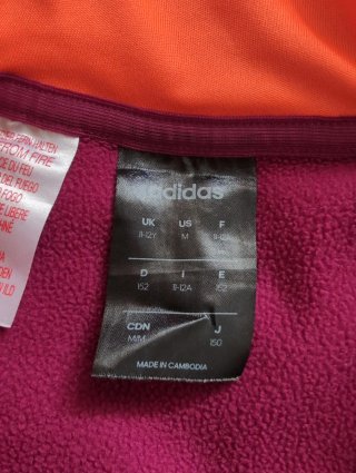 Chaqueta deportiva Adidas morada con cremallera