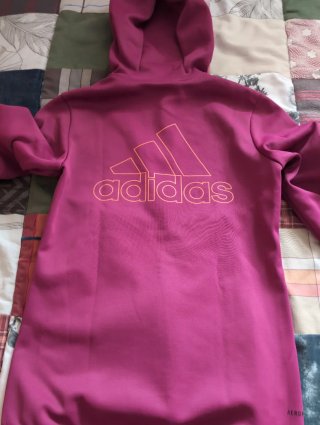 Chaqueta deportiva Adidas morada con cremallera