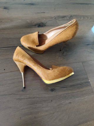 Zapatos cuplé piel potro