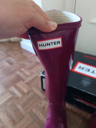 Botas Hunter moradas glossy T39